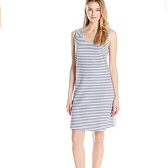 FIG | dress striped sleeveless nautical navy white sz S - Picture 1 of 5